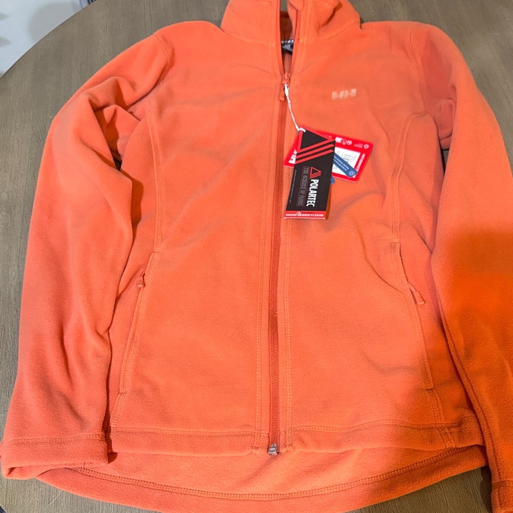 Helly Hansen Burnt Orange Full‑Zip Fleece Jacket